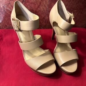 Michael Kors Nude Multi-Strap Platform High Heels